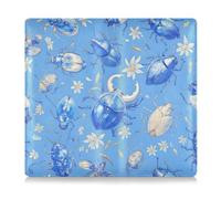 EtherSpher Delicate Cartoon Ox Beetles Soft Blue Leather Auto Registration Insurance & ID Card Holder Essential Car Wallet Case for Driver Auto Owners Trailer Motorcycle Boat