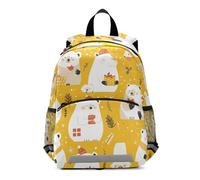 EtherSpher Delicate Cartoon Sun Bear Gold book bag for toddler boys drawstring bookbags for 4 year old bulto para ni?os