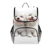 EtherSpher Designed school backpack kids boys Cute White Maltese Dogs Happy