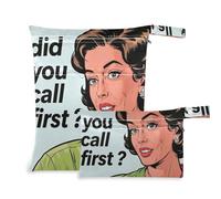 EtherSpher Did You Call First reusable bag for gym 2 Pack wet bag for swimsuit with handles for pool, beach