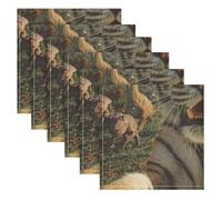 EtherSpher Dino Age Tigers decorative harvest cloth dinner napkins colorful cocktail napkins cloth para servilletas 20 x 20in set of 6