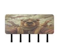 EtherSpher Dino Bear Selfie Keys Holder on Wall with Mail Organizer & 5 Self-Adhesive Hanging Home Improvement Key Rack for Kitchen