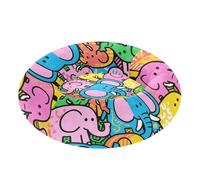 EtherSpher Doodle Elephants Anxiety Relief Pet Dog Bed fluffier Calming Bed for Medium Size Pets Supplies car seat para perros