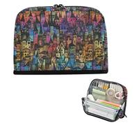 EtherSpher Dream Castle Animation Style Pencil Bag Large Capacity Makeup Bag Standing Storage Organizer for Teen Office bolsas para maquillaje de mujer