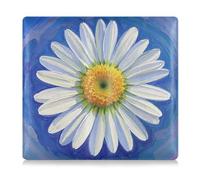 EtherSpher Elegant Daisy Floral White Leather Registration and Insurance Card Holder Vehicle Glove Organizer for all cars, trucks, motorcycles, trailers or boats
