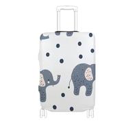 EtherSpher Elephants Minimalist Cute Elastic Large Luggage Cover Scratch-Resistant Fit Suitcase Cover Suitcase Protector Fit 18-32 Inch Luggage
