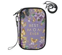 EtherSpher Family Passport Holder Travel Documents Organizer Protector Luxurious Butterfly and Flower for Mothers