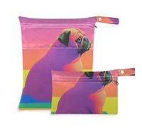 EtherSpher Fat Dog Dopamine Color waterproof dry bag waterproof 2 Pack travel essentials for babies with handles for beach, bathing