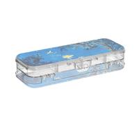 EtherSpher Firefly Lighting Up The Summer Night_54083_2 Designed Clear Pencils Box Double-Deck Pens Hard Case For Art Supplies With Snap Lid