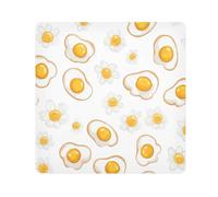 EtherSpher Flowers Fried Egg White Makeup Organizer Bag Camera Lens Cloth Magic Toiletry Organizer Travel Wrap 21.7 X 21.7 Wrapper Makeup For Women, Flowers Fried Egg White, 21.7x21.7in