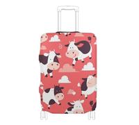 EtherSpher Flying Cow Pink Heart Elastic Fabric Luggage Cover Dustproof Suitcase Elastic Cover Luggage Protector Fit 18-32 Inch Luggage