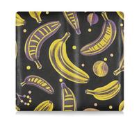EtherSpher Fruit Banana Fashion Black Purple Premium Leather Toursuit car registration and insurance card holder Essential Car Wallet Case for Documents, Cards, License