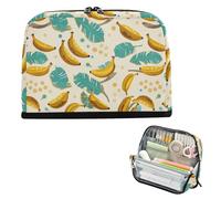 EtherSpher Fruit Banana Floral Leaf Yellow Cyan pencil poucheses Large Capacity Pen Pencil Case With Slot Desk Organizer for Men School útiles escolares para ninas