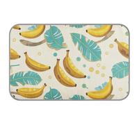 EtherSpher Fruit Banana Floral Leaf Yellow Cyan Summer Cooling pad for Dogs Large Self Cooling ice pad for Kitten Outside cat Waterproof Camas frias para Perros M