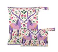 EtherSpher Gemsbok Traditional Mexican Folk mess-proof bags for beach 2 Pack travel essentials for baby with handles for daycare, daycare