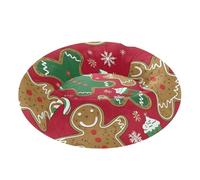 EtherSpher Gingerbread Men Merry Christmas Green Red Donut Cuddler Pet Dog Beds fluffier Cat Pillow Bed for Extra Small Size Pets Supplies cama para perro