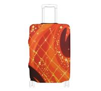EtherSpher Glitter Orange Flame Fire Elastic Carry on Luggage Cover Dustproof suitcases Cover Baggage Protector Fit 18-32 Inch Luggage