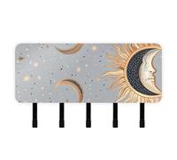 EtherSpher Golden Celestial Voodoo Style Key for Wall with Mail Organizer & 5 Self-Adhesive Hanging House Decor Decorative Wall for Kitchen