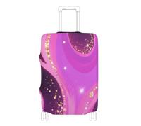 EtherSpher Golden Flame Fire Peach Elastic Carry on Luggage Cover Scratchproof Suitcase Elastic Cover Travel Essentials Fit 18-32 Inch Luggage