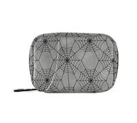 EtherSpher Goth Gray Halloween Web medicine storage bag with Detachable Compartments convenient day pill organizer for purse