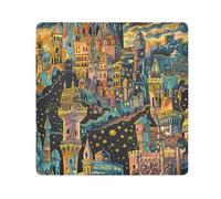 EtherSpher Grand Castle in Medieval Style Make Up Bag Pouchs Camera Lens Cloth Magic Sticker Make Up Organizers Wrap 21.7 X 21.7 Wrapper Cosmetic Organizers For Travel, Grand Castle in medieval style,