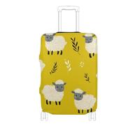 EtherSpher Grassland Lambs Peppa Yellow Elastic Luggage Protector Cover Anti Scratch Carry on Suitcase Cover Travel Accessories Fit 18-32 Inch Luggage