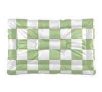 EtherSpher Green and White American Plaid Washable Dog Beds Crate Pad Soft Comfortable Anti-Slip Bottom Kennel Pad for Medium/Large Dogs 36" x 24"