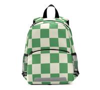 EtherSpher Green Beige Checker Plaid backpack for school kids safety book bags for 6-8 year old mochilas escolares para ni?as de 5 a?os