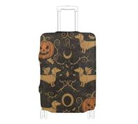 EtherSpher Halloween Vintage Gothic Dachshunds Pumpkins Elastic Luggage case Protective Cover Dustproof Cover for Suitcase Suitcase Protector Fit 18-32 Inch Luggage
