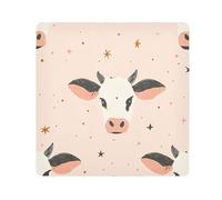 EtherSpher Hand-drawn Cow Rose Gold Make Up Bag Pouchs Camera Lens Cloth Magic Sticker Portable Makeup Organizer Wrap 21.7 X 21.7 Wrapper Makeup For Women, hand-drawn Cow Rose Gold, 21.7x21.7in