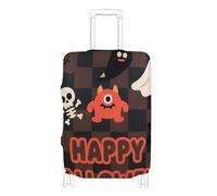 EtherSpher Happy Halloween Coffee Black Ghosts Elastic Extra Large Luggage Cover Dustproof Suitcase Elastic Cover Luggage Protection Fit 18-32 Inch Luggage