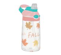EtherSpher Hello Fall Autumn Maple Leaf Water Bottle Kids with Lid Handle Portable Tritan Cup for Water, Milk, Juice, School, Camp, Sport termos para agua calie