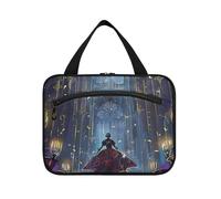 EtherSpher Holy Cathedral hanging large hanging travel toiletry bag with hook, designer essential makeup bags for womens bathroom maleta para maquillaje L, Holy Cathedral, L