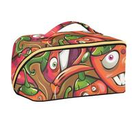 EtherSpher Hot Pepper Designed Makeup Bags with dividers Portable Large Capacity Travel Cosmetic Bag Travel-Size Accessories