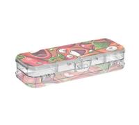 EtherSpher Hot Pepper Designed Plastic Box For Pencils Double-Deck Pens Case Hard For Art Supplies With Snap-Tight Lid