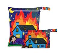 EtherSpher I Sleep When House Is on Fire waterproof bags for beach 2 Pack travel essentials for babies with handles for travel, daycare