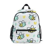EtherSpher kid backpack girl with name tag Yellow and Green Busy Bee
