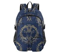 EtherSpher Laptop Backpack for Women Gold Zodiac Sign Astrology Navy Blue College School Bookbag 17.5 inch Mens Backpacks Business Back Pack mochilas escolares grandes 7-18