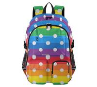EtherSpher Laptop Backpacks for Men Cartoon Dot Rainbow School College Bookbag 17.5 inch Backpack for Laptops Office Back Pack mochilas grandes 7-18