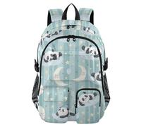 EtherSpher Laptop Backpacks for Men Women Cute Cartoon Pandas Moon Strips School College Bookbag 17.5" Computer Backpack Business Back Pack mochilas escolares para adolescentes 7-18