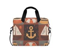 EtherSpher Laptop Sleeve Case 15-16 Inch Classical Sleeve for Laptops White Brown Ships and Anchors Tablet Briefcase Carrying Bag for Work Journey