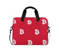 EtherSpher Laptop Sleeve Case 15-16 Inch Concise Case for Laptop White Bitcoin Sign Red Notebook Computer Pocket for Travel Business