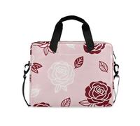 EtherSpher Laptop Sleeve Case 15-16 Inch Concise Laptop Storage Bag Valentine's Pink Rose Computer Sleeve with Zipper for Men Women