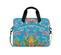 EtherSpher Laptop Sleeve Case 15-16 Inch Cool Case for Laptop Chinese Culture Dragon Pattern Blue with Zipper for Men Women