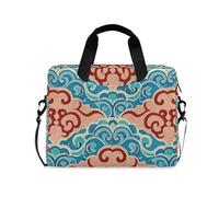 EtherSpher Laptop Sleeve Case 15-16 Inch Cool Laptop Bag with Zipper Chinese Culture Cloud Pattern Vintage Computer Carrying Bag for Travel Business