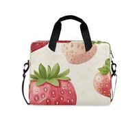 EtherSpher Laptop Sleeve Case 15-16 Inch Cute Laptop Bag Briefcase Summer Fresh Strawberries Computer Sleeve with Zipper for Travel Business