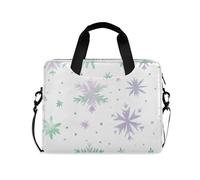 EtherSpher Laptop Sleeve Case 15-16 Inch durables Laptop Case Bag Purple-green Christmas Snowflakes Hard Cover with Zipper for Work Journey