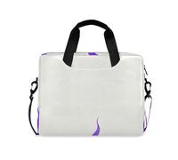 EtherSpher Laptop Sleeve Case 15-16 Inch Polyester Laptop Carrying Case with Zipper White Fluorescent Purple Cool Flame Computer Carrying Bag for Work Travel