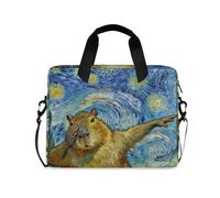 EtherSpher Laptop Sleeve Case 15-16 Inch Polyester Laptop Case Bag Van Gogh's Starry Night Capybaras Computer Sleeve with Zipper for Work Travel