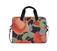 EtherSpher Laptop Sleeve Case 15-16 Inch Water Resistant Laptop Bag with Zipper Red Pomegranates Flowers Retro Tablet Briefcase Carrying Bag for Men Women
